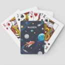 Search for space rocket playing cards Science