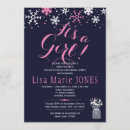 Search for snowflake baby girl shower invitations Its a girl