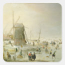 Search for winter scene square stickers Ice