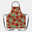 Search for red poppy aprons Botanical