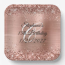 Search for rose gold paper plates Monogrammed