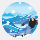 Search for downhill skier stickers Skiing