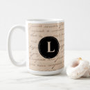 Search for antique monogram mugs Letter