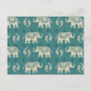 Search for elephant pattern postcards Beige