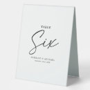 Search for table number 6 weddings Calligraphy