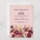 Search for 80th birthday save the dates Flowers