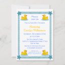 Search for rubber duck baby boy shower invitations Blue