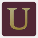 Search for letter u stickers Gold