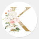 Search for floral letter k stickers Gold