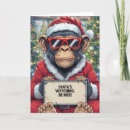 Search for funny monkey christmas cards Santa