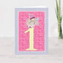 Search for one year old baby girl birthday cards Whimsical