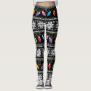 Search for christmas lights leggings Black
