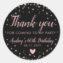 Search for pink black birthday stickers Thank you for coming