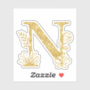 Search for n monogram stickers Initial