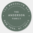 Search for round return address labels Green