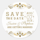 Search for lace save the date stickers Gold