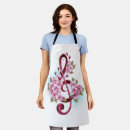 Search for music notes aprons Pink