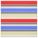 Search for red white blue fabric Striped