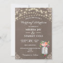 Search for grey barn wood wedding invitations String lights