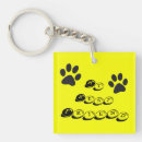 Search for black and white dog key rings Paw