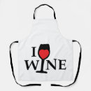 Search for i love with wine aprons Red