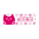 Search for pink owl return address labels Cute
