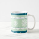 Search for teal and white mugs Snowflakes