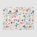 Search for music notes pattern tissue paper White