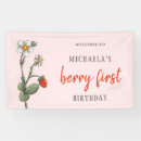 Search for berry first birthday banners Girl