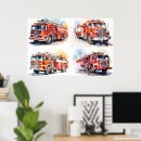Search for fire engine truck fireman posters Firefighter