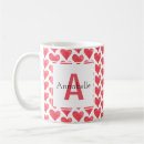 Search for red heart pattern mugs Trendy