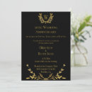 Search for anniversary monogram invitations Black