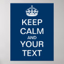 Search for blue keep calm carry on posters British