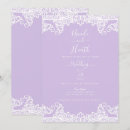 Search for lavender lace wedding invitations Purple