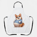 Search for corgi lovers aprons Dog lover