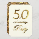 Search for ivory and gold 50th birthday invitations Elegant