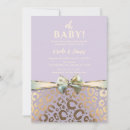 Search for lavender and gold baby shower invitations Modern