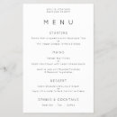 Search for black wedding menus Simple