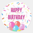 Search for bright happy birthday stickers Rainbow