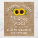 Search for sunflower wine labels Typography