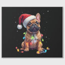 Search for french bulldog christmas wrapping paper Dog lover