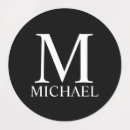 Search for circular monogram stickers Elegant