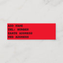 Search for ruby red business cards Crimson