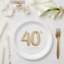 Search for 40th birthday plates Gold