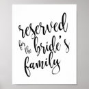 Search for reserved for family signs Calligraphy