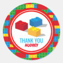 Search for building block stickers Birthday