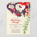 Search for red white birthday invitations Vintage