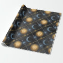 Search for sun and moon wrapping paper Blue