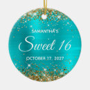 Search for aqua christmas tree decorations Sweet 16