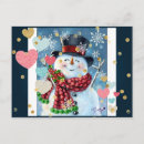 Search for snowman painting postcards Fun